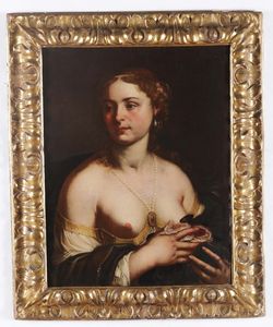 Zanchi Antonio : Ritratto di giovane donna con collana  - Asta Dipinti Antichi - Associazione Nazionale - Case d'Asta italiane