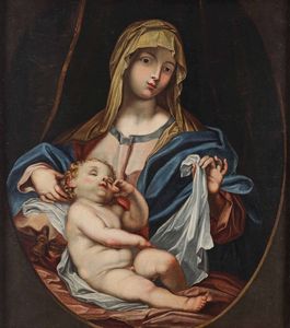 Piola Domenico : Madonna con Bambino  - Asta Dipinti Antichi - Associazione Nazionale - Case d'Asta italiane