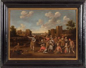 Droochsloot Joost Cornelisz - Paesaggio con mendicanti