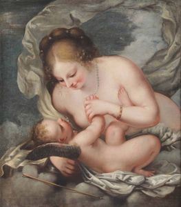 LIBERI PIETRO : Venere e Cupido  - Asta Dipinti Antichi - Associazione Nazionale - Case d'Asta italiane