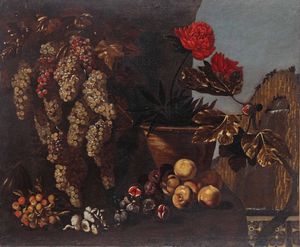 Natura morta con fiori e frutta  - Asta Dipinti Antichi - Associazione Nazionale - Case d'Asta italiane