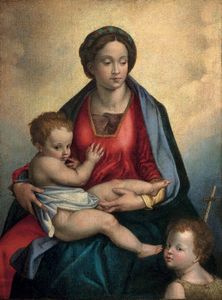 Salvi detto il Sassoferrato Giovan Battista - Madonna con Bambino e San Giovannino