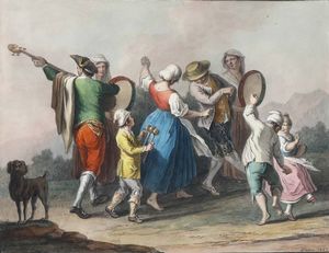 della Gatta Saverio - Il ritorno dalla festa del Archiriello, 1823 Il giuoco del tinello, 1823