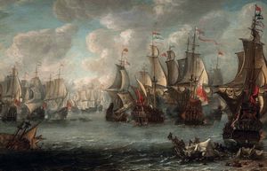 Cornelisz van Soest Pieter - Battaglia navale tra le flotte inglesi e olandesi