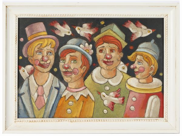Roberto Sguanci : Clowns  - Asta L'arte di arredare - Associazione Nazionale - Case d'Asta italiane