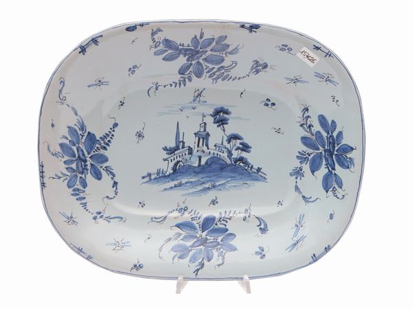 Vassoio in terracotta smaltata, Manifattura Cantagalli  - Asta L'arte di arredare - Associazione Nazionale - Case d'Asta italiane