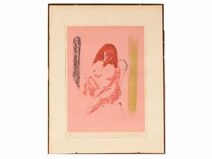 Adriano di Spilimbergo - Vaso di fiori e figura femminile