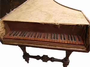 Scuola veneta del XVII secolo : Clavicembalo, Toscana, prima met� del XVII secolo  - Asta L'arte di arredare - Associazione Nazionale - Case d'Asta italiane