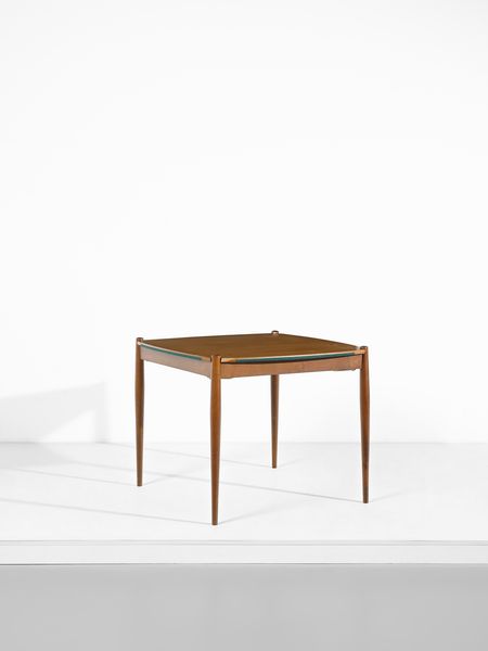 PONTI GIO (1891 - 1979) : Tavolo da gioco Club per Fratelli Reguitti, Agnosine  - Asta Asta 443 | DESIGN E ARTI DECORATIVE DEL NOVECENTO Online - Associazione Nazionale - Case d'Asta italiane