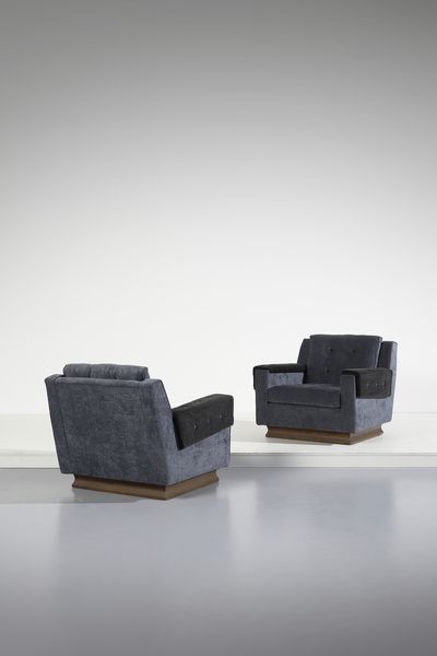 MANIFATTURA ITALIANA : Coppia di poltrone  - Asta Asta 443 | DESIGN E ARTI DECORATIVE DEL NOVECENTO Online - Associazione Nazionale - Case d'Asta italiane