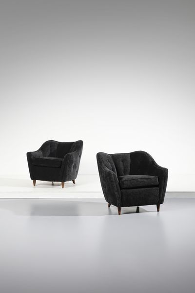 CASA E GIARDINO : attribuito. Coppia di poltrone, Milano  - Asta Asta 443 | DESIGN E ARTI DECORATIVE DEL NOVECENTO Online - Associazione Nazionale - Case d'Asta italiane