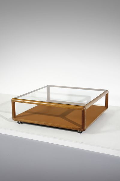 TECNO : Grande tavolo da salotto su ruote, Varedo  - Asta Asta 443 | DESIGN E ARTI DECORATIVE DEL NOVECENTO Online - Associazione Nazionale - Case d'Asta italiane