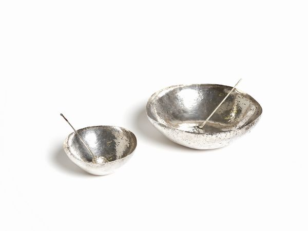 PINTON MARIO (1919 - 2008) : Due ciotole con cucchiaio, Padova  - Asta Asta 443 | DESIGN E ARTI DECORATIVE DEL NOVECENTO Online - Associazione Nazionale - Case d'Asta italiane