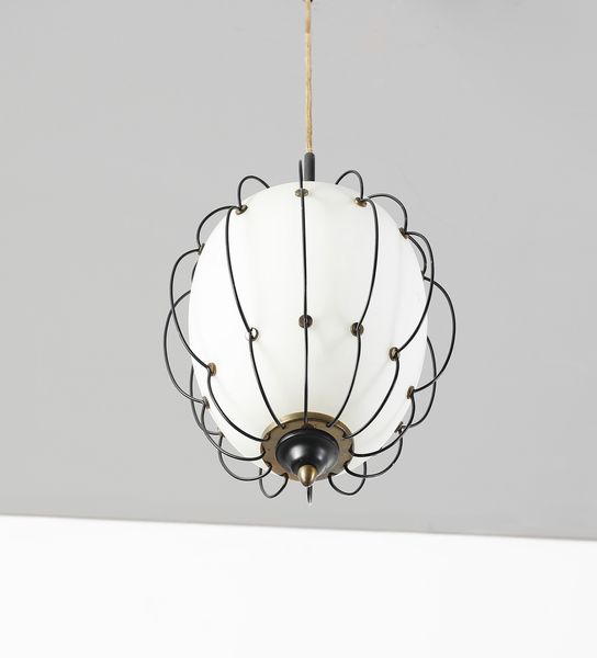 MANIFATTURA ITALIANA : Coppia di lampade a sospensione  - Asta Asta 443 | DESIGN E ARTI DECORATIVE DEL NOVECENTO Online - Associazione Nazionale - Case d'Asta italiane