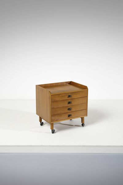 FRANCO ALBINI (1905-1977) & FRANCA HELG (1920-1989) : Cassettiera mobile mod. CM24 per Poggi, Pavia  - Asta Asta 443 | DESIGN E ARTI DECORATIVE DEL NOVECENTO Online - Associazione Nazionale - Case d'Asta italiane