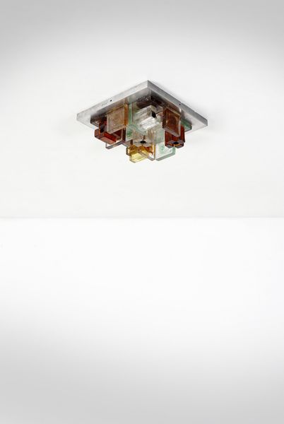 POLI ALBANO (n. 1935) : Lampada a plafoniera per Poliarte, Verona  - Asta Asta 443 | DESIGN E ARTI DECORATIVE DEL NOVECENTO Online - Associazione Nazionale - Case d'Asta italiane