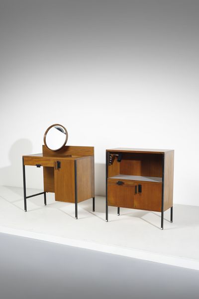PARISI ICO (1916 - 1996) : Mobile toilette e mobile comodino per camera da letto Positano per M.I.M., Roma  - Asta Asta 443 | DESIGN E ARTI DECORATIVE DEL NOVECENTO Online - Associazione Nazionale - Case d'Asta italiane