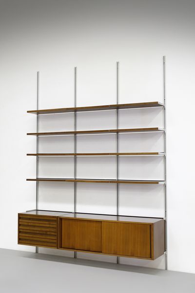 BORSANI OSVALDO (1911 - 1985) : Libreria mod. E22 per Tecno, Varedo  - Asta Asta 443 | DESIGN E ARTI DECORATIVE DEL NOVECENTO Online - Associazione Nazionale - Case d'Asta italiane
