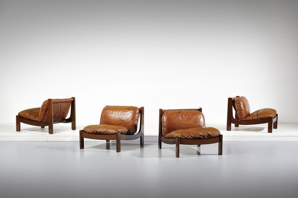 MANIFATTURA BRASILIANA : Quattro poltrone  - Asta Asta 443 | DESIGN E ARTI DECORATIVE DEL NOVECENTO Online - Associazione Nazionale - Case d'Asta italiane