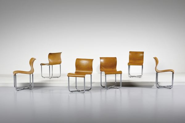 SARTORI FRANZ T.  (n. 1927) : Sei sedie mod. Lavinia  - Asta Asta 443 | DESIGN E ARTI DECORATIVE DEL NOVECENTO Online - Associazione Nazionale - Case d'Asta italiane