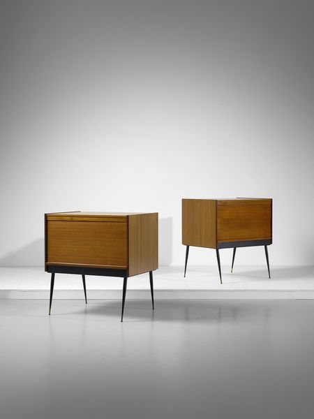 MANIFATTURA ITALIANA : Coppia di mobili contenitore a serranda  - Asta Asta 443 | DESIGN E ARTI DECORATIVE DEL NOVECENTO Online - Associazione Nazionale - Case d'Asta italiane