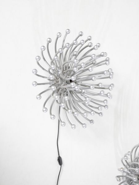 STUDIO TETRARCH : Coppia di lampade da parete mod. Pistillo per Valenti, Milano  - Asta Asta 443 | DESIGN E ARTI DECORATIVE DEL NOVECENTO Online - Associazione Nazionale - Case d'Asta italiane