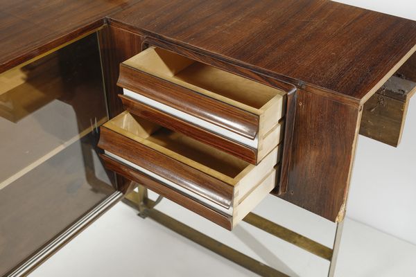 SCREMIN LUIGI (1896 - 1983) : attribuito. Banco da bar, Belluno  - Asta Asta 443 | DESIGN E ARTI DECORATIVE DEL NOVECENTO Online - Associazione Nazionale - Case d'Asta italiane