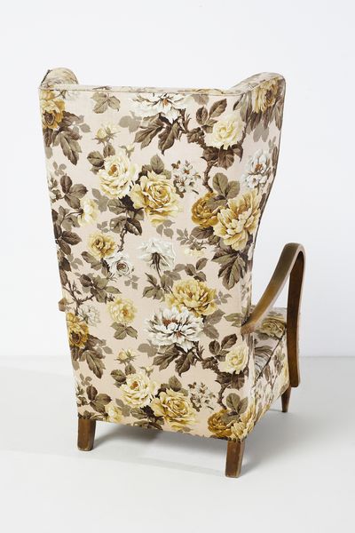 BEGA MELCHIORRE (1898 - 1976) : attribuito. Poltrona bergere con poggiapiedi  - Asta Asta 443 | DESIGN E ARTI DECORATIVE DEL NOVECENTO Online - Associazione Nazionale - Case d'Asta italiane