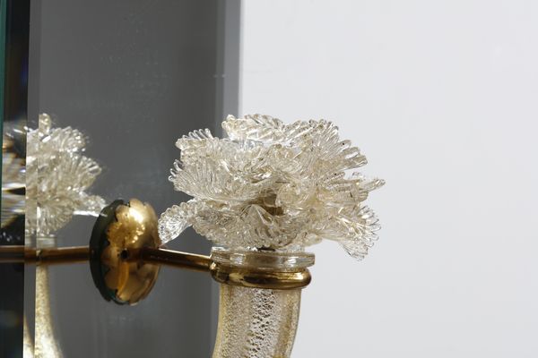 POLI FLAVIO : Coppia di appliques per Seguso, Murano  - Asta Asta 443 | DESIGN E ARTI DECORATIVE DEL NOVECENTO Online - Associazione Nazionale - Case d'Asta italiane