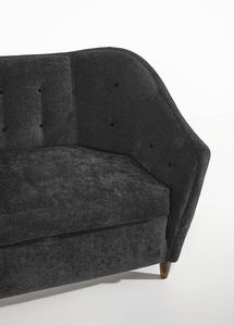 CASA E GIARDINO : attribuito. Divano, Milano  - Asta Asta 443 | DESIGN E ARTI DECORATIVE DEL NOVECENTO Online - Associazione Nazionale - Case d'Asta italiane