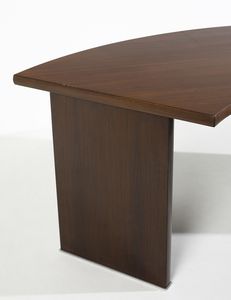 OSVALDO BORSANI (1911-1985) & EUGENIO GERLI (1923-2013) : Scrivania curva della serie Graphis per Tecno, Varedo  - Asta Asta 443 | DESIGN E ARTI DECORATIVE DEL NOVECENTO Online - Associazione Nazionale - Case d'Asta italiane