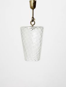 POLI FLAVIO (1900 - 1984) - Lampada a sospensione della serie Cristalli Brillati per Seguso Vetri d'Arte, Murano