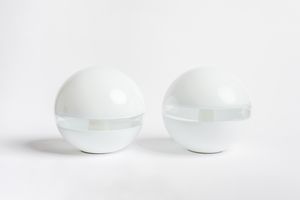 NASON CARLO (n. 1935) - Coppia di lampade da tavolo LT231 per Mazzega, Murano