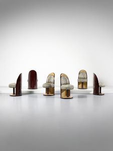 SMANIA ALBERTO - Sei poltroncine a pozzetto