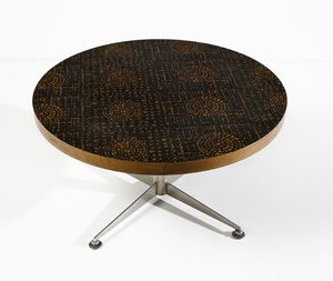 MANIFATTURA NORDICA : Tavolo ad altezza regolabile con piano decorato  - Asta Asta 443 | DESIGN E ARTI DECORATIVE DEL NOVECENTO Online - Associazione Nazionale - Case d'Asta italiane