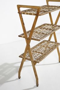 BUFFA PAOLO (1903 - 1970) : Etagere su ruote a tre ripiani esecuzione Serafino Arrighi, Cant o Mariano Comense  - Asta Asta 443 | DESIGN E ARTI DECORATIVE DEL NOVECENTO Online - Associazione Nazionale - Case d'Asta italiane