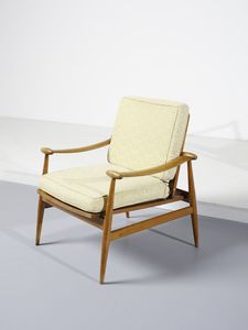 JUHL FINN (1912 - 1989) : Coppia di poltrone mod. 133, Danimarca  - Asta Asta 443 | DESIGN E ARTI DECORATIVE DEL NOVECENTO Online - Associazione Nazionale - Case d'Asta italiane