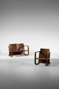 PAGANO POGATSHNING GIUSEPPE (1896 - 1945) - attribuito. Divano e poltrona