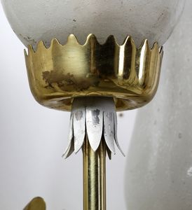 POLI FLAVIO (1900 - 1984) : attribuito. Coppia di lampade da parete a tre luci per Seguso, Murano  - Asta Asta 443 | DESIGN E ARTI DECORATIVE DEL NOVECENTO Online - Associazione Nazionale - Case d'Asta italiane