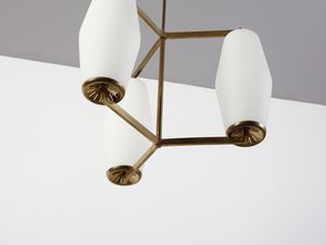 STILNOVO : Lampada a sospensione a tre luci, Milano  - Asta Asta 443 | DESIGN E ARTI DECORATIVE DEL NOVECENTO Online - Associazione Nazionale - Case d'Asta italiane