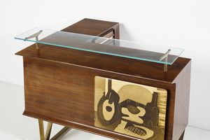 SCREMIN LUIGI (1896 - 1983) : attribuito. Banco da bar, Belluno  - Asta Asta 443 | DESIGN E ARTI DECORATIVE DEL NOVECENTO Online - Associazione Nazionale - Case d'Asta italiane