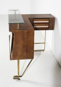 SCREMIN LUIGI (1896 - 1983) : attribuito. Banco da bar, Belluno  - Asta Asta 443 | DESIGN E ARTI DECORATIVE DEL NOVECENTO Online - Associazione Nazionale - Case d'Asta italiane