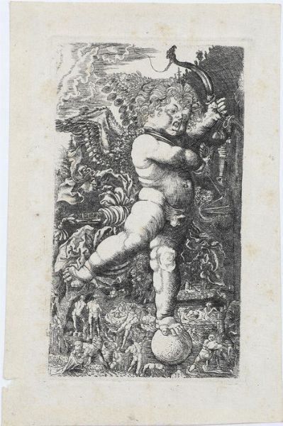 maestro H.L. Cupido infuriato...  Germania, 1520 ca  - Asta Libri antichi e rari, Stampe, Vedute e Mappe - Associazione Nazionale - Case d'Asta italiane