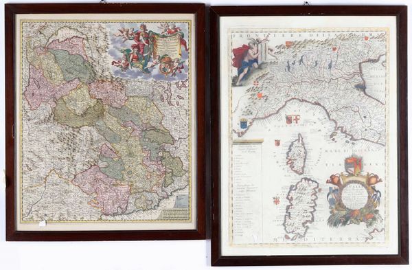 Nicolaum Visscher Regiae celsitudinis Regiae celsitudinis Sbaudicae status... Nicolaum Vusscher Amsterdam, fine sec. XVII- XVIII  - Asta Libri antichi e rari, Stampe, Vedute e Mappe - Associazione Nazionale - Case d'Asta italiane