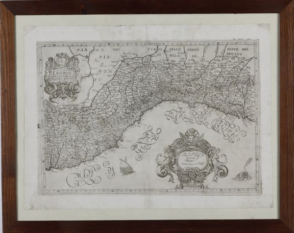 Giovanni Antonio Magini Liguria o stato della repubblica di Genova... Bologna, 1620 circa.  - Asta Libri antichi e rari, Stampe, Vedute e Mappe - Associazione Nazionale - Case d'Asta italiane