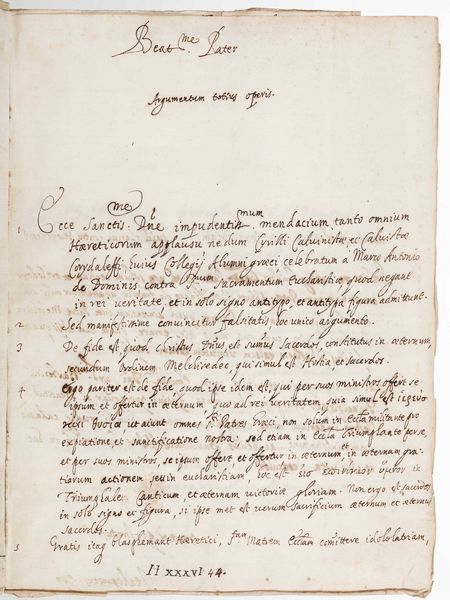 Legatura Barberini - Manoscritto : Legatura alle armi papali Barberini (Urbano VIII).  - Asta Libri antichi e rari, Stampe, Vedute e Mappe - Associazione Nazionale - Case d'Asta italiane