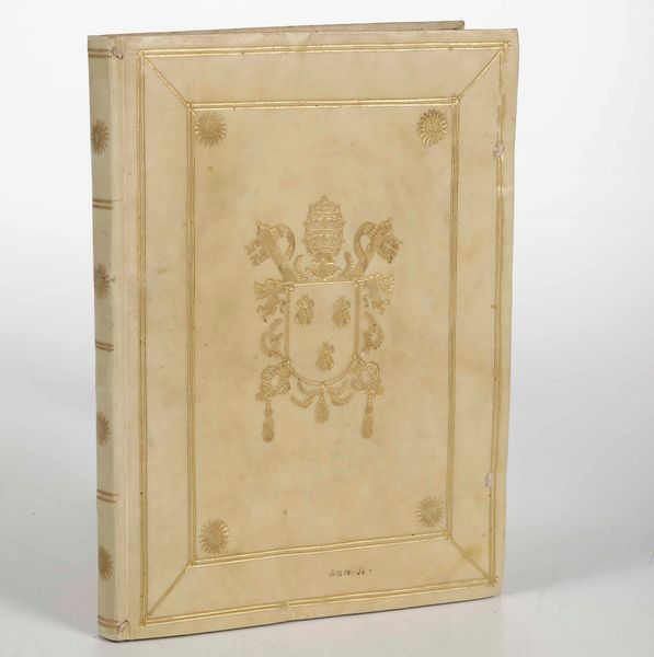 Legatura Barberini - Manoscritto : Legatura alle armi papali Barberini (Urbano VIII).  - Asta Libri antichi e rari, Stampe, Vedute e Mappe - Associazione Nazionale - Case d'Asta italiane