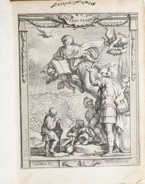 Caraccio Antonio L'imperio vedicato poema eroico... in Roma per Gio Battista Bussotti, 1679.  - Asta Libri antichi e rari, Stampe, Vedute e Mappe - Associazione Nazionale - Case d'Asta italiane