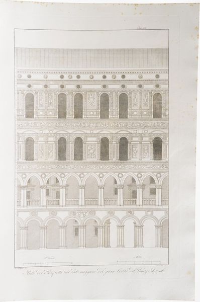 Cicognara Leopoldo - Diedo Antonio - Selva Giannantonio Le fabbriche e i monumenti cospicui di Venezia, illustrati da Leopoldo Cicognani Antonio Diedo e Giannantonio Selva...seconda edizioni con notabili aggiunte e note. Due volumi. Venezia, Giuseppe Antonelli 1838 - 1840.  - Asta Libri antichi e rari, Stampe, Vedute e Mappe - Associazione Nazionale - Case d'Asta italiane