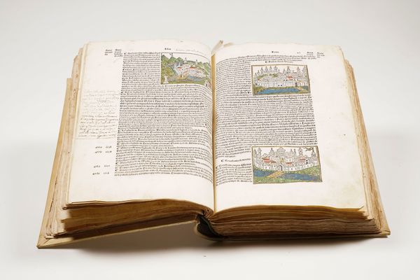 Foresti, Giacomo Filippo (1434-1520) Cronicha de tuto el mondo uulgare. Impresso nella inclita Citta di Venetia : per me Bernardino Rizo de Nouara, 1491 adi 8 de Octobrio  - Asta Libri antichi e rari, Stampe, Vedute e Mappe - Associazione Nazionale - Case d'Asta italiane